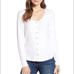 Socialite Button Front Top